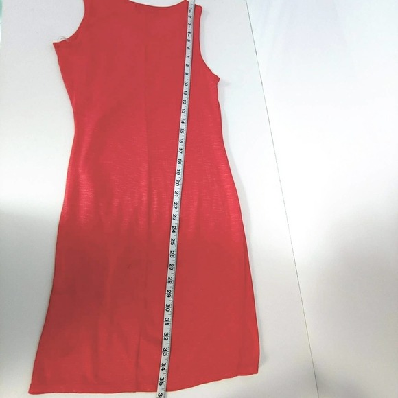 Coral T-shirt Dress W/Side Ruching Juniors M - Picture 5 of 8